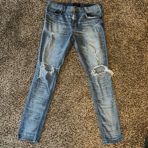 “PACSUN” Stacked Skinny Blue Ripped Skinny Jeans “34x32”
